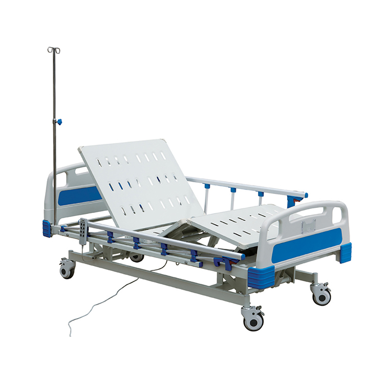 Cama de enfermería de tres funciones médicas, camas de hospital eléctricas plegables de UCI baratas