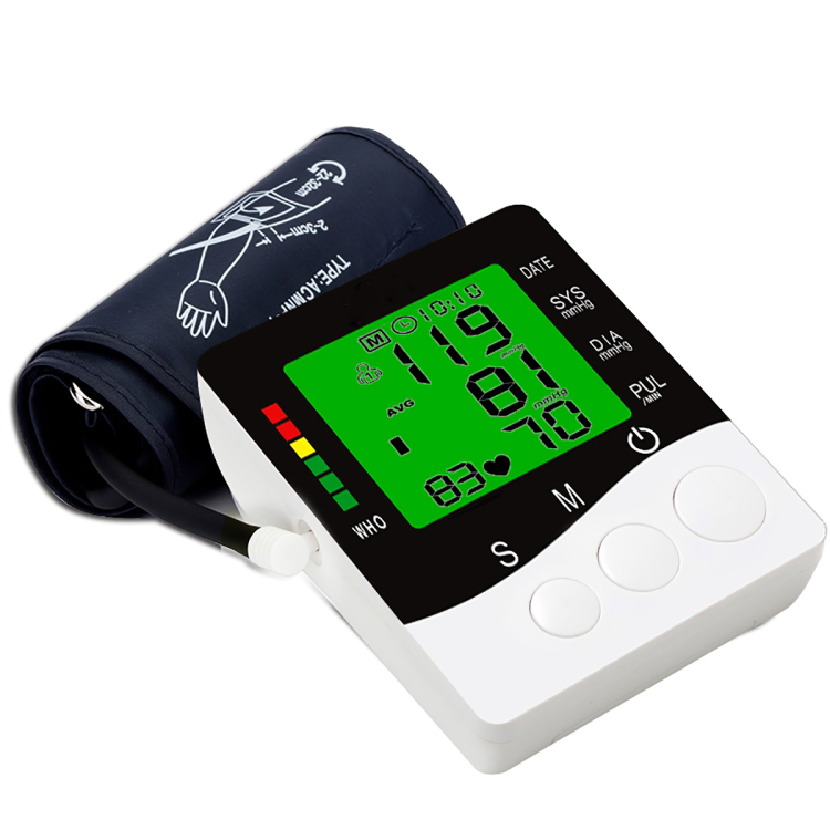 Monitor de presión arterial digital de brazo de alta precisión monitor de presión arterial ambulatoria digital esfigmomanómetro electrónico