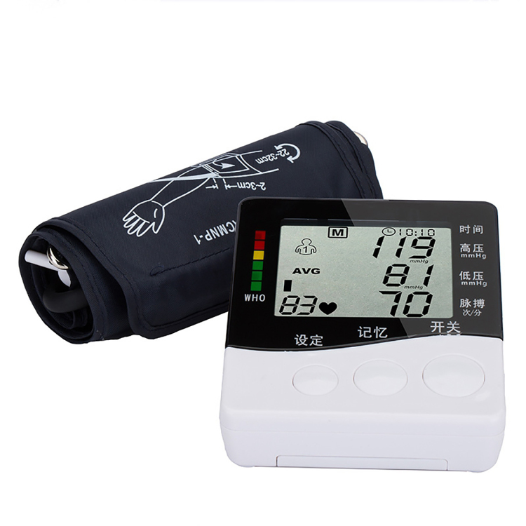 Monitor de presión arterial digital de brazo de alta precisión monitor de presión arterial ambulatoria digital esfigmomanómetro electrónico