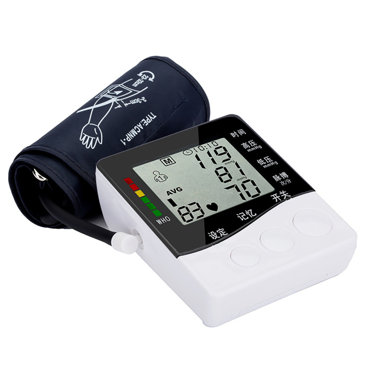 Monitor de presión arterial digital de brazo de alta precisión monitor de presión arterial ambulatoria digital esfigmomanómetro electrónico