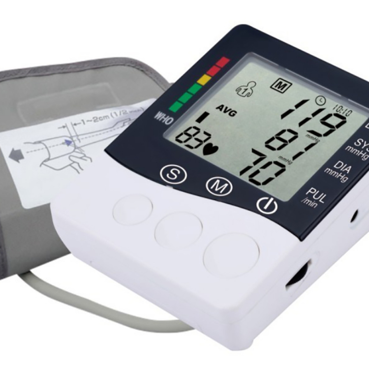 Monitor de presión arterial digital de brazo de alta precisión monitor de presión arterial ambulatoria digital esfigmomanómetro electrónico