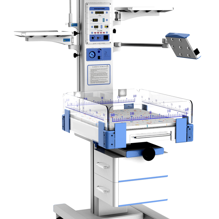 Equipo de cuidado de bebés de grado superior para hospital, resucitador de PVC para bebés, calentador de bebés con unidad de fototerapia LED