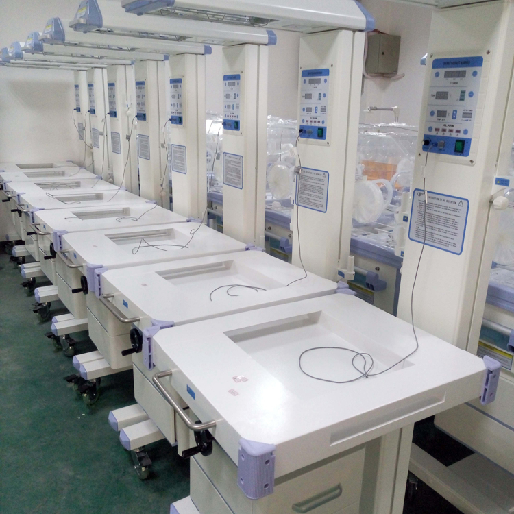 Equipo de cuidado de bebés de grado superior para hospital, resucitador de PVC para bebés, calentador de bebés con unidad de fototerapia LED