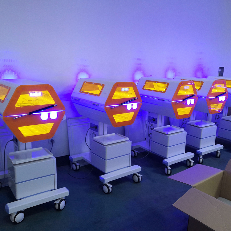 Equipo de cuidado de bebés de grado superior para hospital, resucitador de PVC para bebés, calentador de bebés con unidad de fototerapia LED