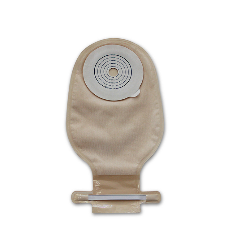 Muestra gratuita Bolsa de ostomía de una pieza de 76 mm con cierre integrado contra fugas