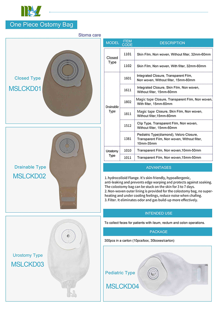 Bolsa de colostomía desechable Celecare de 15 mm a 60 mm sin filtro para estoma drenable