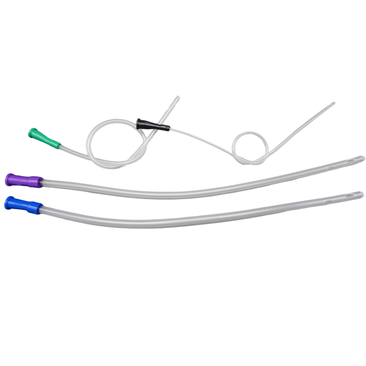 Catéter Foley/Nelatón desechable de PVC médico de seguridad de diferentes tamaños 6Fr-22Fr de un solo lumen