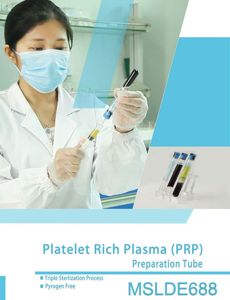 Tubo de plasma rico en plaquetas médico para uso en laboratorio 10 ml 30 ml Pet/ Tubo de plasma Prp de vidrio con gel de Acd