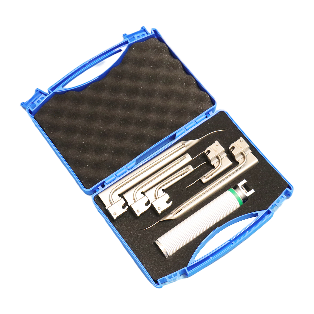 Conjunto de laringoscopio de fibra óptica veterinaria convencional removible para detección de garganta Ent