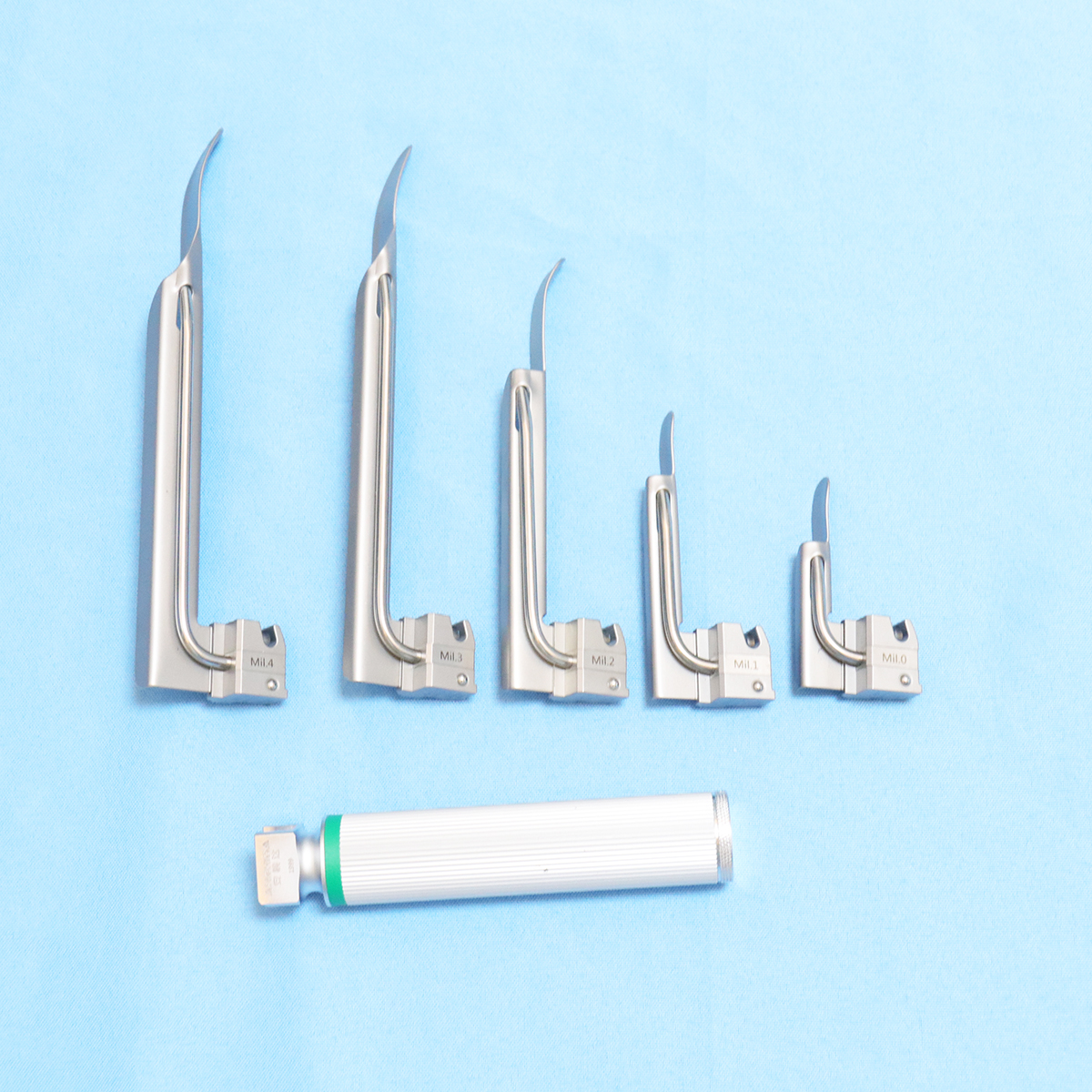 Conjunto de laringoscopio de fibra óptica veterinaria convencional removible para detección de garganta Ent