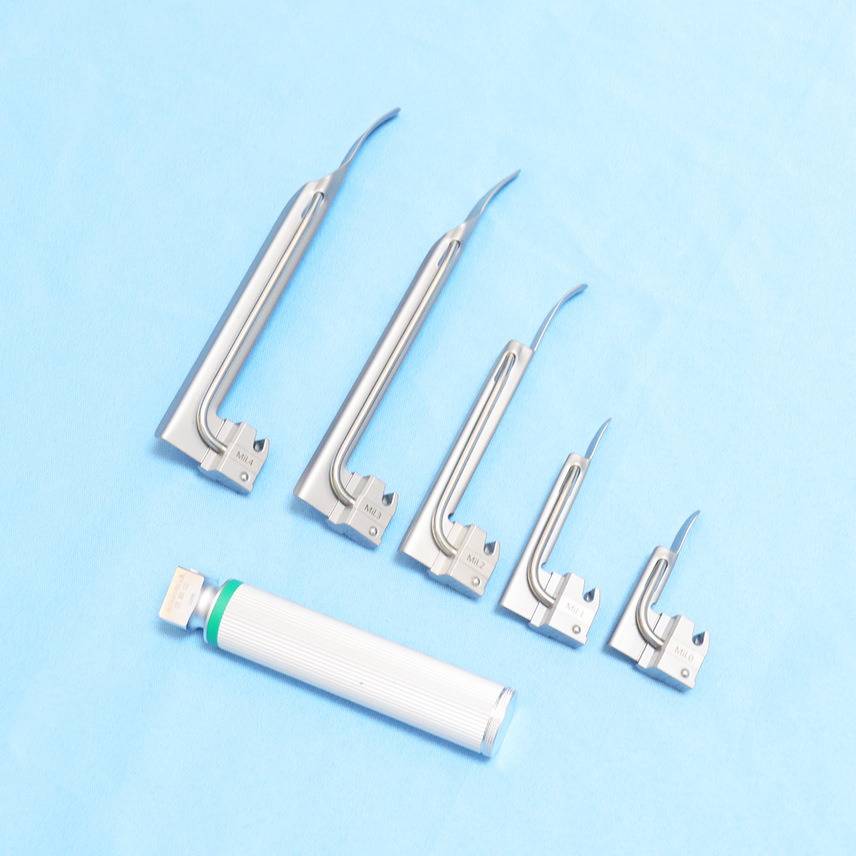 Conjunto de laringoscopio de fibra óptica veterinaria convencional removible para detección de garganta Ent