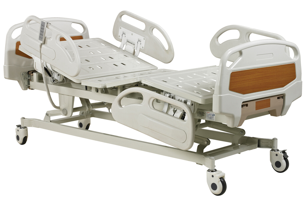 Cama de hospital plegable eléctrica de 5 funciones para sala de cuidados intensivos médicos a precio económico para pacientes