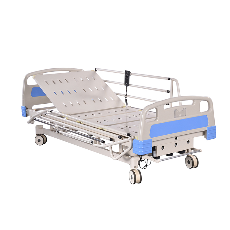Cama de hospital manual de tres funciones de muebles de hospital baratos para UCI Clínica Cama de hospital eléctrica médica Cama de hospital de enfermería