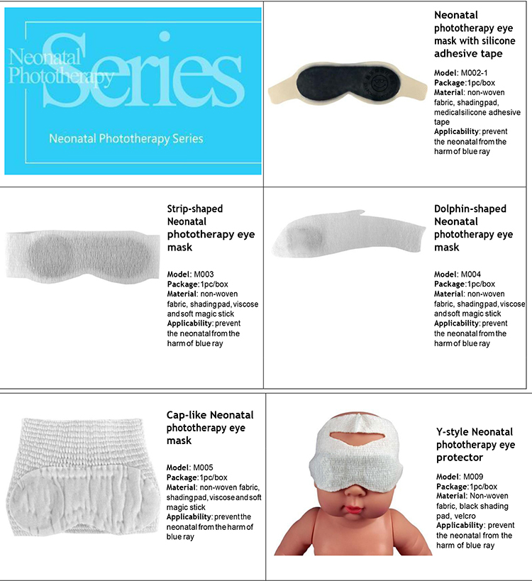 Máscara ocular fototerapia neonatal universal tipo gorra suave aprobada por CE