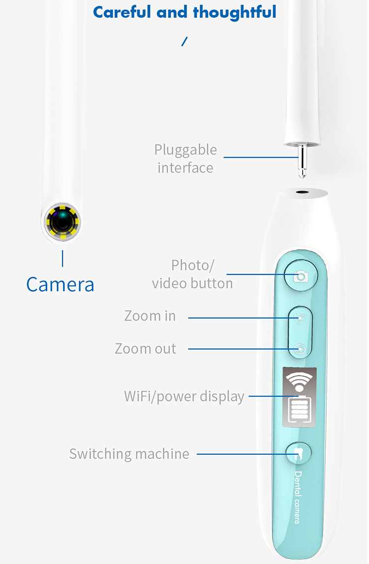 Cámara dental endoscópica portátil con wifi para uso doméstico para dientes